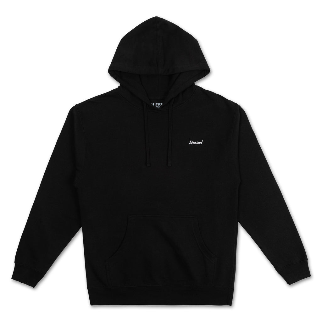 Cursive Embroidered Hoodie – Blessed Web